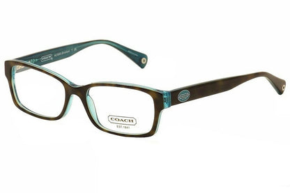 Coach Women's HC6040 Eyeglasses Dark Tortoise/Teal 50mm