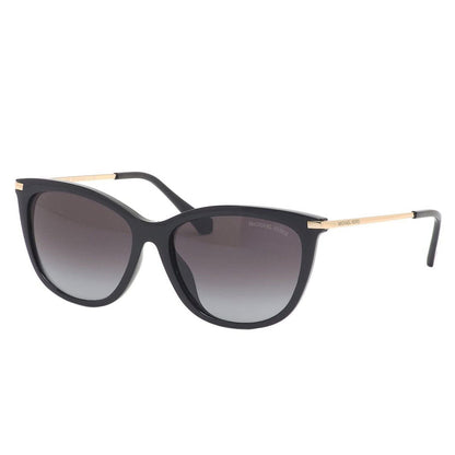 Michael Kors Women's Round Fashion Sunglasses, Black/Dark Grey Gradient,