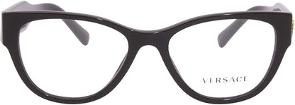 Versace VE3281B GB1 Black Demo Lens Women's Cat Eye Eyeglasses 53mm