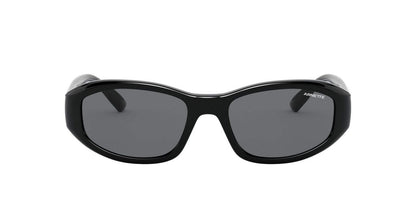 ARNETTE Men's AN4266 Lizard Oval Sunglasses, Black/Grey, 54 mm