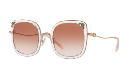 Coach HC7101B 933113 Sunglasses, Rose Gold/Transparent Pink/Pink Gradient, 53 mm