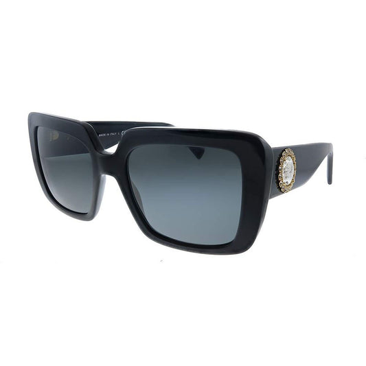 Versace VE 4384B GB1/87 Black Plastic Square Sunglasses Grey Lens