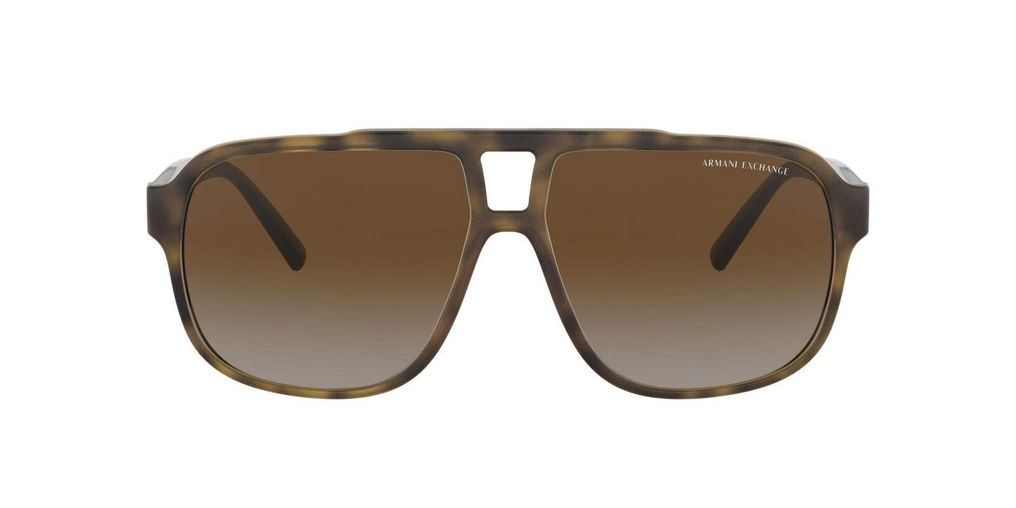 A|X ARMANI EXCHANGE Men's AX4104S Polarized Havana/Brown Gradient Sunglasses