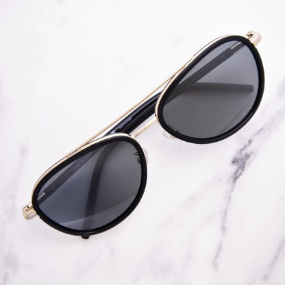 Tory Burch TY6089 33056V 57mm Black Mirrored Sunglasses