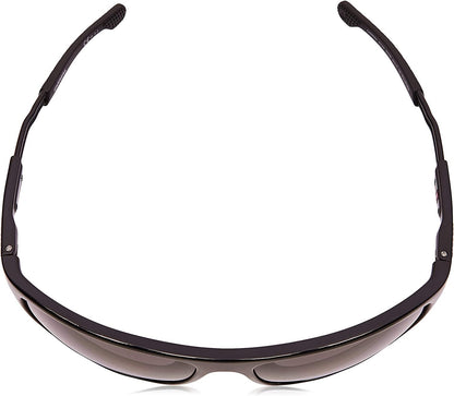 Carrera Men's 4013/S Rectangular Sunglasses, Black/Polarized Gray, 62mm, 17mm