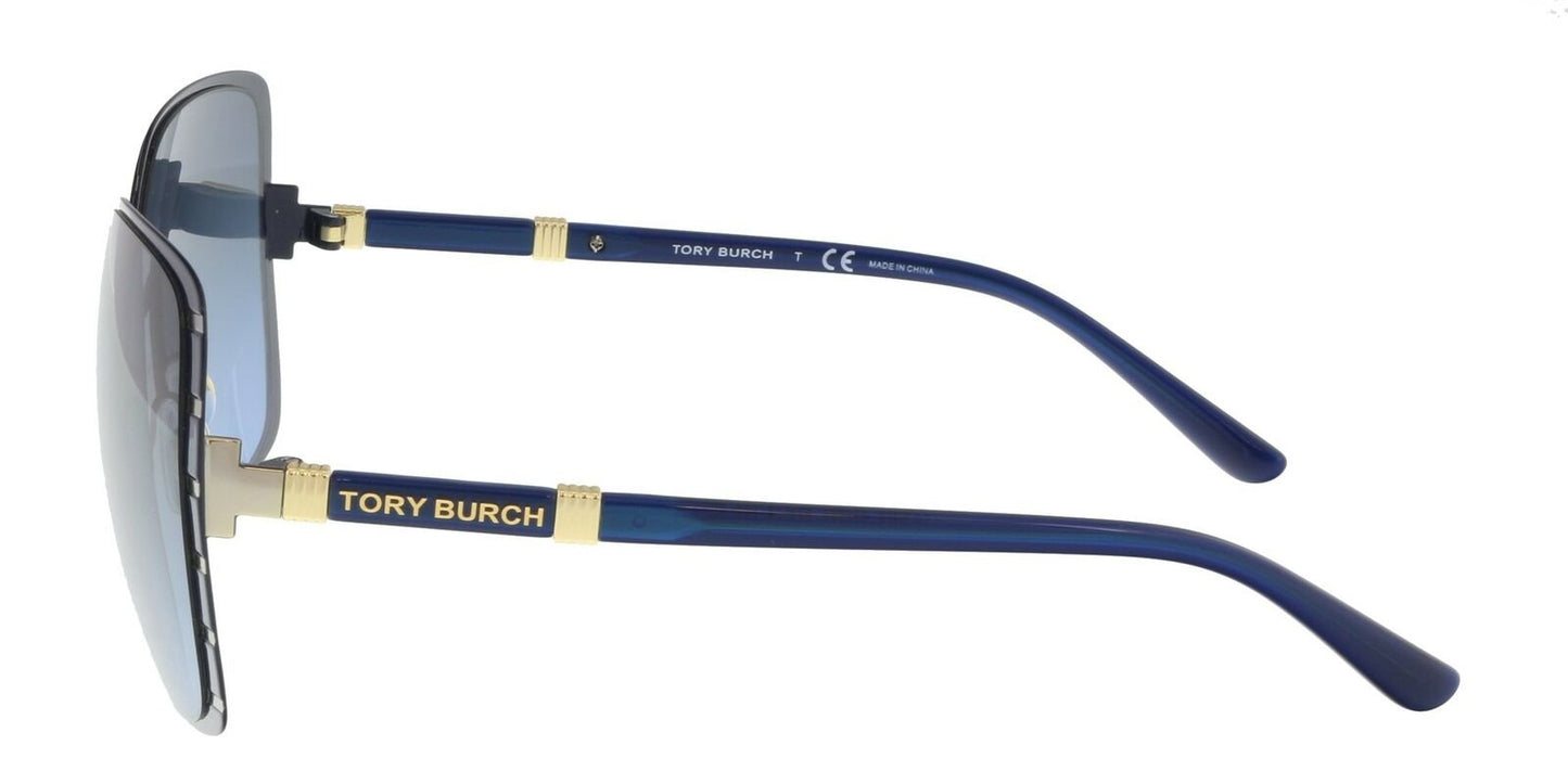 Tory Burch TY6055 Sunglasses 32168F-57 Midnight Navy/gold Frame, Blue Gradient