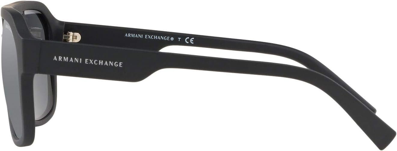 ARMANI EXCHANGE AX4074S 80786G 57mm Mt Black Lt Grey Mir Black Men's Sunglasses