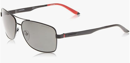 Carrera Men's Sunglasses CA8014/S 003 61mm Polarized Sunglasses, Matte Black & Gray