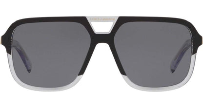 Dolce & Gabbana 0DG4354 501/81 Men's Polarized Fashion Sunglasses, Top Black/Crystal/Dark Grey