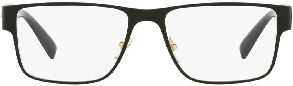 Versace VE 1274 1436 55mm Black Metal Rectangle Eyeglasses 55mm