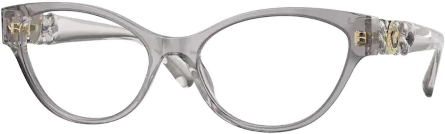 VERSACE VE3305 593 53mm Transparent Grey Demo Lens Women's Eyeglasses