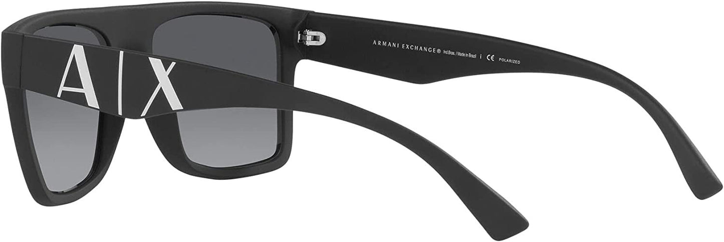 A|X ARMANI EXCHANGE Men's Ax4113SF Low Bridge Fit Rectangular Sunglasses