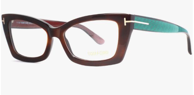 Tom Ford FT5363 052 53mm Havana/Iridescent Chalkstripe Eyeglasses