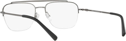 A|X ARMANI EXCHANGE Men's AX1049 6003 55mm Eyewear Frames, Matte Gunmetal/Demo Lens