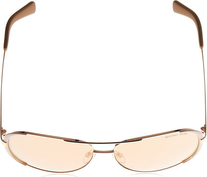 Michael Kors Chelsea Aviator Sunglasses in Rose Gold Blue Mirror MK5004 100325 59