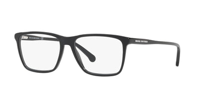 Brooks Brothers Men's BB2037 6000 57mm Square Eyewear Frames, Black/Demo Lens,