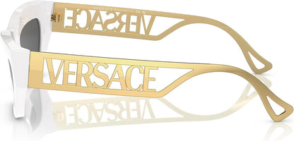 Versace VE 4432U 401/87 White Plastic Fashion Sunglasses Grey Lens