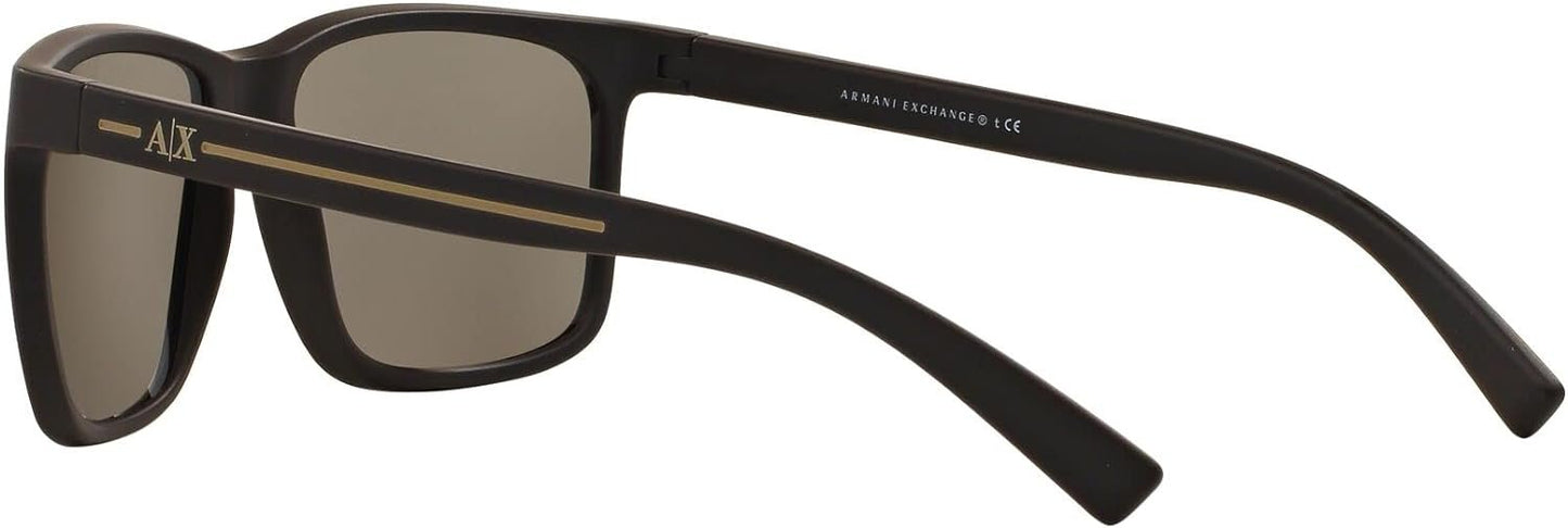 A｜X ARMANI EXCHANGE AX4041SF 8062/5A 58mm Low Bridge Fit Square Sunglasses