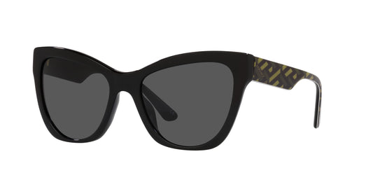 Versace 0VE4417U 535887 56mm Woman Sunglasses Black Frame, Dark Grey Lenses