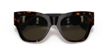 Versace VE 4415U 108/3 Havana Plastic Cat-Eye Sunglasses Brown Lens