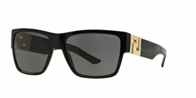 Versace Mens Sunglasses (VE4296) Black/Grey Acetate - Polarized - 59mm