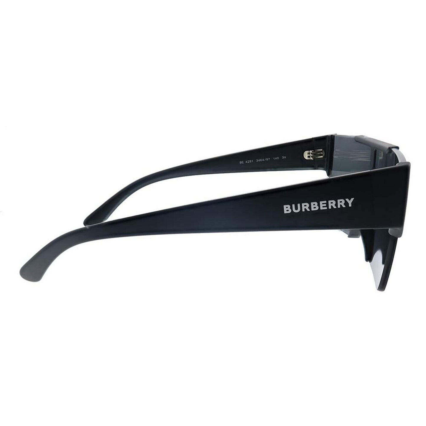 BURBERRY BE 4291 346487 Matte Black Plastic Rectangle Sunglasses Black Lens