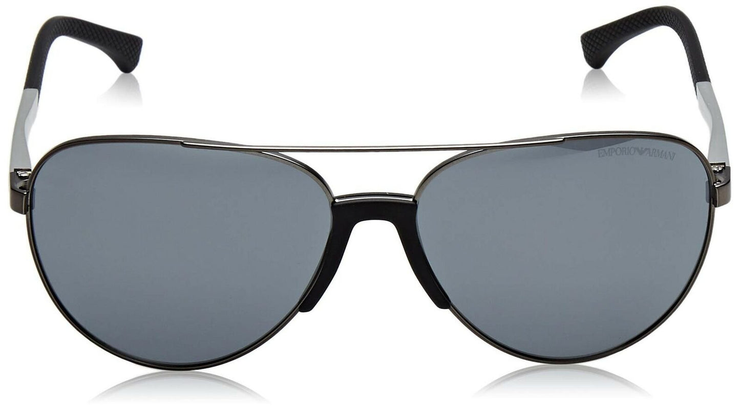Emporio Armani EA2059 30106G Matte Gunmetal Pilot Sunglasses Lens Category 3