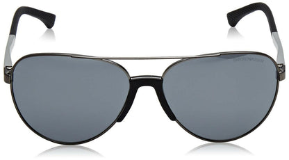 Emporio Armani EA2059 30106G Matte Gunmetal Pilot Sunglasses Lens Category 3