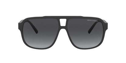 A|X ARMANI EXCHANGE Men's AX4104S Rectangular Sunglasses, Black/Grey Gradient