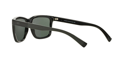 A|X Armani Exchange Men's AX4045S Rectangular Sunglasses, Black/Grey Green,