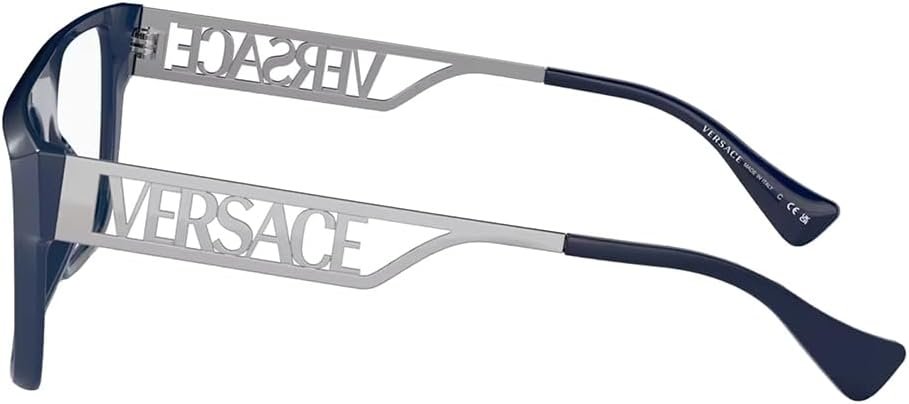 Versace VE 3326U 911 Blue Plastic Rectangle Eyeglasses 53mm