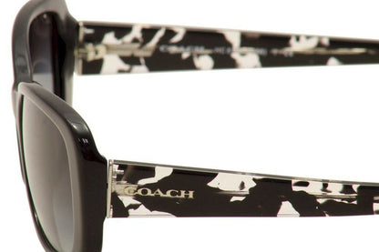 Coach Women's HC8168 Sunglasses Black/Crystal Mosaic/Light Grey Gradient