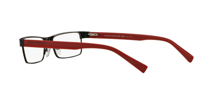 A|X ARMANI EXCHANGE Men's AX1009 6036 53mm Rectangular Eyewear Frames, Black/Red