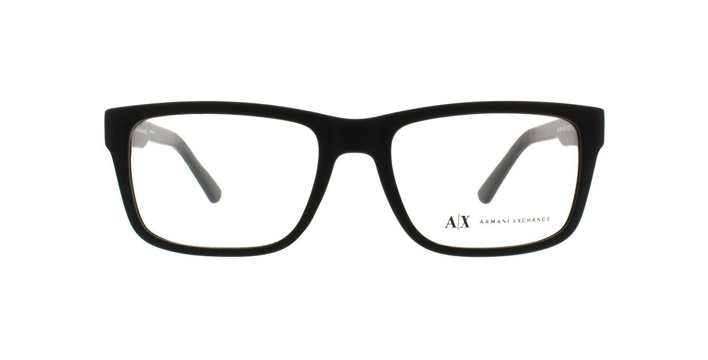 A|X Armani Exchange AX3016 Eyeglass Frames 8078-53 - Matte Black