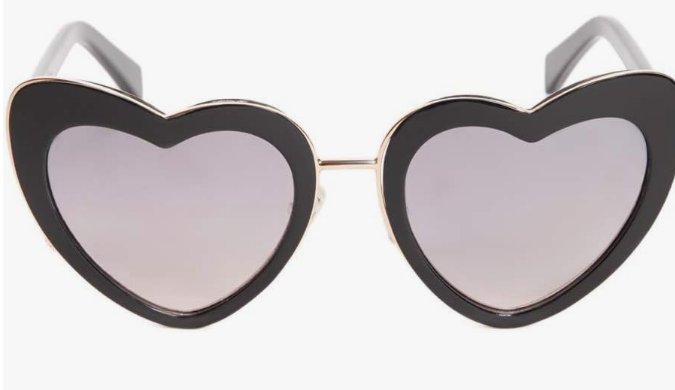 Guess GF6116/S 01U 55mm Heart Shaped Sunglasses