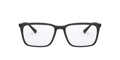 Emporio Armani Men's EA3169 5042 55mm Rectangular Eyeglasses, Matte Black/Demo Lens,