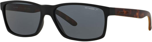 Arnette 0AN4185 227381 59mm Sunglasses Rubber Black Frame, Polarized Dark Grey Lenses,