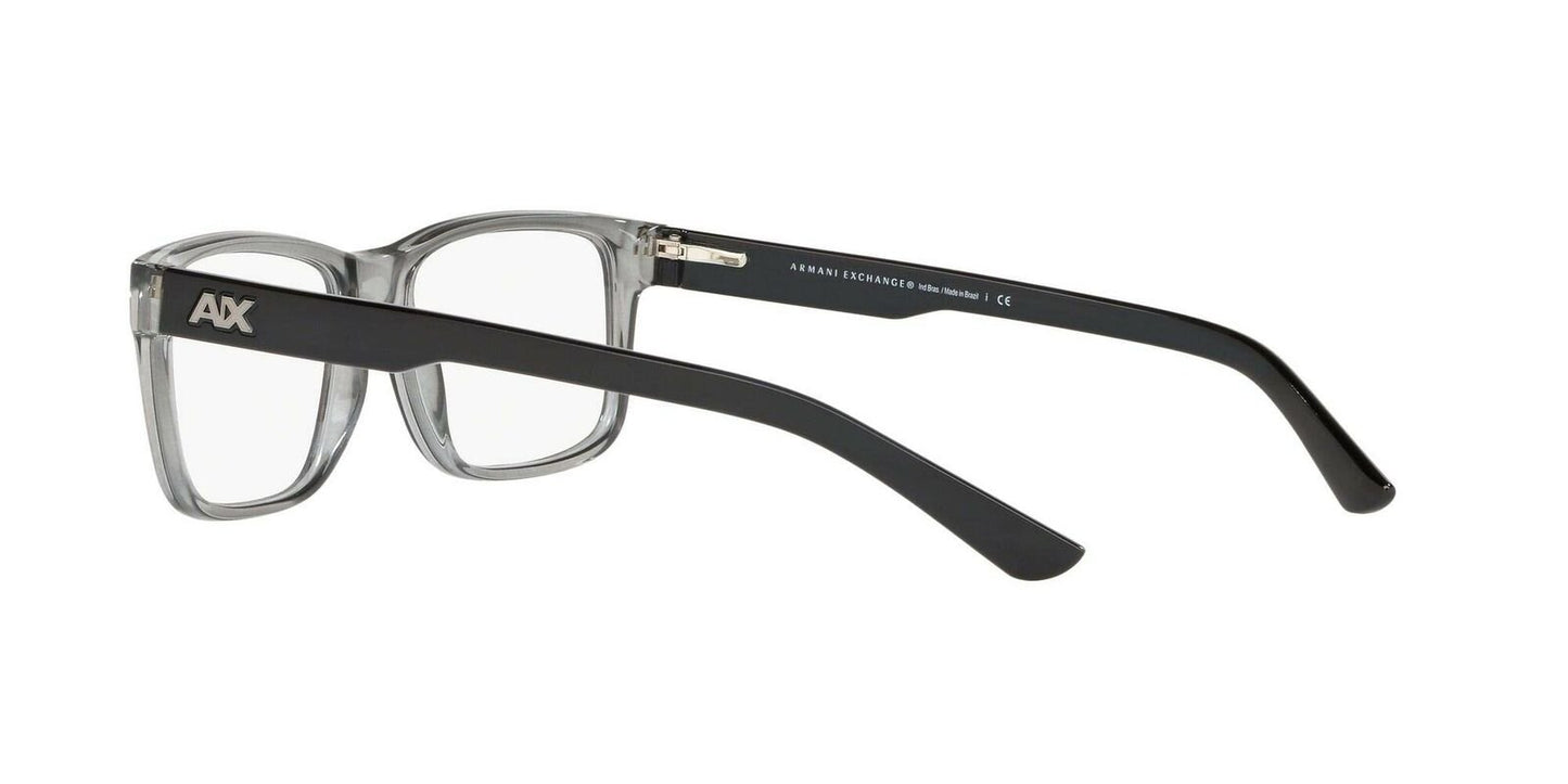 A|X Armani Exchange Men's AX3016 Square Transparent Eyeglass Frames 53mm