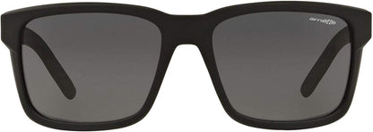 Arnette Men's An4218 01/87 Swindle Rectangular Sunglasses, Matte Black/Grey, 57mm