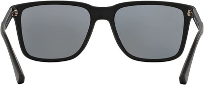 Emporio Armani EA4047 5063/81 Black Rubber Sunglasses Grey Polarized
