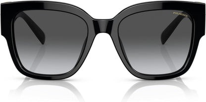 Versace VE 4437U GB1/T3 Black Polarized Sunglasses Grey Gradient Lens