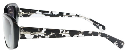 Coach Women's HC8168 Sunglasses Black/Black Crystal Mosaic/Light Grey Gradient