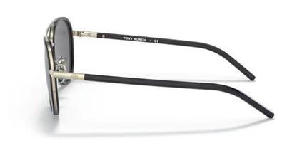Tory Burch TY6089 33056V 57mm Black Mirrored Sunglasses