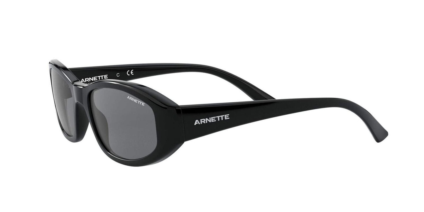 ARNETTE Men's AN4266 Lizard Oval Sunglasses, Black/Grey, 54 mm