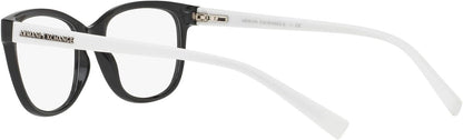 A|X ARMANI EXCHANGE Women's AX3037 8204 53mm Cat-Eye Eyewear Frames, Black/Demo Lens