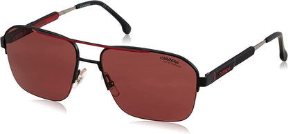 Carrera 8028/S 003 W6 59-17-140 Matte Black Frame, Burgundy Polarized  Sunglasses