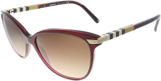 BURBERRY BE 4216 301413 Bordeaux Plastic Cat-eye Sunglasses Brown Gradient Lens