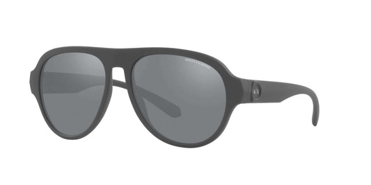 A|X Armani Exchange Aviator Sunglasses - Matte Dark Green with Mirrored Lenses