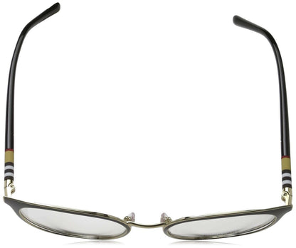 Burberry Women's BE1324 Eyeglasses, Black/Light Gold, 52/19/140
