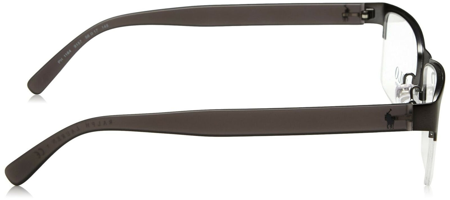 Polo Ralph Lauren Men's PH1164 9157 56mm Rectangular Eyewear Frames, Matte Grey